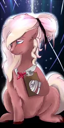 Size: 600x1200 | Tagged: safe, artist:helgabuttercup, derpibooru import, oc, unofficial characters only, earth pony, pony, clipboard, female, mare, solo