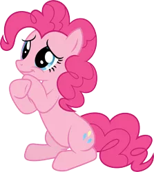 Size: 4020x4500 | Tagged: safe, artist:slb94, derpibooru import, pinkie pie, pony, the lost treasure of griffonstone, absurd resolution, crossed hooves, cute, diapinkes, female, mare, simple background, sitting, smiling, transparent background, vector