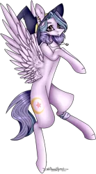 Size: 552x998 | Tagged: safe, artist:ohflaming-rainbow, derpibooru import, oc, oc:shylu, unofficial characters only, pegasus, pony, female, hat, mare, simple background, solo, transparent background, witch hat