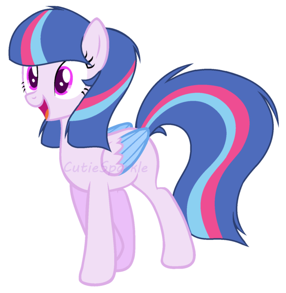 Size: 1540x1576 | Tagged: safe, artist:cutiesparkle, derpibooru import, oc, oc:skylight, unofficial characters only, pegasus, pony, female, magical lesbian spawn, mare, offspring, parent:rainbow dash, parent:twilight sparkle, parents:twidash, simple background, solo, transparent background