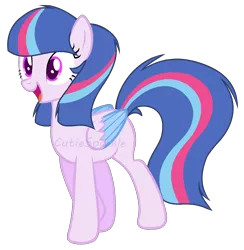 Size: 1540x1576 | Tagged: safe, artist:cutiesparkle, derpibooru import, oc, oc:skylight, unofficial characters only, pegasus, pony, female, magical lesbian spawn, mare, offspring, parent:rainbow dash, parent:twilight sparkle, parents:twidash, simple background, solo, transparent background