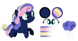 Size: 590x312 | Tagged: safe, artist:storysketch, derpibooru import, oc, oc:winter welcome, unofficial characters only, magical lesbian spawn, offspring, parent:fluttershy, parent:princess luna, parents:lunashy, reference sheet, simple background, solo, transparent background