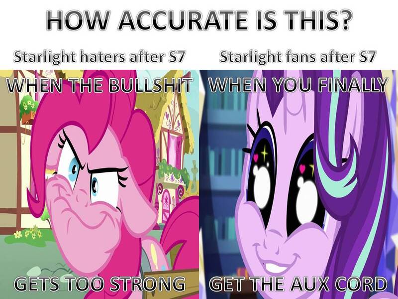 Size: 960x720 | Tagged: safe, derpibooru import, pinkie pie, starlight glimmer, earth pony, pony, unicorn, equestria girls, mirror magic, season 7, secrets and pies, spoiler:eqg specials, drama, faic, image macro, meme, starlight drama