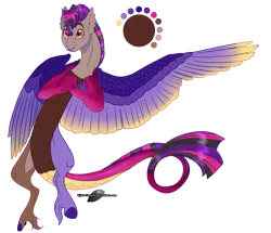 Size: 1200x1033 | Tagged: artist:bijutsuyoukai, derpibooru import, draconequus, draconequus oc, hands together, hybrid, interspecies offspring, oc, oc:abstract thought, offspring, parent:discord, parents:discolight, parent:twilight sparkle, safe, simple background, solo, transparent background, unofficial characters only