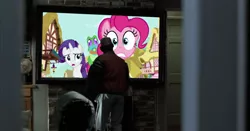Size: 1224x640 | Tagged: back to the future, back to the future part 2, derpibooru import, gummy, human, marty mcfly jr., pinkie pie, rarity, safe, television, the one where pinkie pie knows