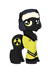Size: 3445x4823 | Tagged: safe, artist:darkest-lunar-flower, derpibooru import, oc, oc:night stalker, unofficial characters only, earth pony, pony, 2018 community collab, derpibooru community collaboration, hat, looking at you, no tail, simple background, solo, transparent background