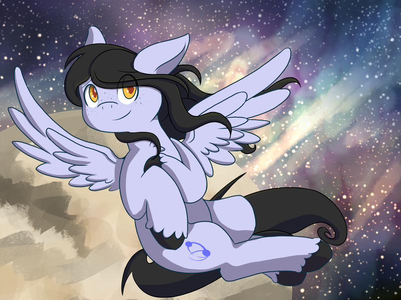 Size: 1890x1417 | Tagged: safe, artist:coffiheart, derpibooru import, oc, oc:tail, unofficial characters only, pegasus, pony, solo, stars