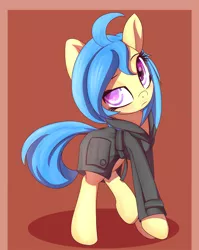 Size: 1994x2502 | Tagged: safe, artist:an-m, derpibooru import, oc, oc:cold shine, unofficial characters only, pony, clothes, crossed hooves, female, mare, trenchcoat