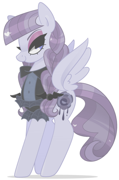 Size: 845x1280 | Tagged: safe, artist:euphoriapony, derpibooru import, inky rose, pegasus, pony, honest apple, braid, female, inkybetes, lidded eyes, looking at you, mare, profile, simple background, smiling, solo, spread wings, transparent background, wings