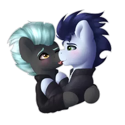 Size: 4000x4000 | Tagged: suggestive, artist:spirit-dude, derpibooru import, soarin', thunderlane, pony, absurd resolution, blushing, clothes, cute, french kiss, gay, kissing, licking, male, males only, sexy, shipping, simple background, sinfully sexy, smiling, soarilane, stallion, tongue out, transparent background