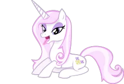 Size: 8974x6066 | Tagged: safe, artist:emu34b, derpibooru import, fleur-de-lis, pony, unicorn, absurd resolution, drool, female, mare, mawshot, open mouth, show accurate, simple background, smiling, solo, tongue out, transparent background, vector