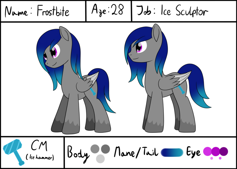 Size: 2800x2000 | Tagged: safe, artist:cloudy95, derpibooru import, oc, oc:frostbite, unofficial characters only, pegasus, pony, high res, male, reference sheet, solo, stallion