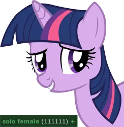 Size: 4392x4500 | Tagged: safe, artist:the smiling pony, derpibooru import, twilight sparkle, pony, unicorn, derpibooru, secret of my excess, 111111, absurd resolution, bust, female, mare, meta, milestone, portrait, reaction image, simple background, smiling, solo, tags, transparent background, vector