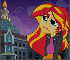 Size: 244x210 | Tagged: safe, derpibooru import, edit, sunset shimmer, comic:a new change, equestria girls, clothes, crying, jacket, leather jacket, pregnant, pregnant edit, solo, teen pregnancy