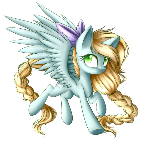 Size: 3265x3161 | Tagged: safe, artist:snowbunny0820, derpibooru import, oc, oc:sunshine dapple, unofficial characters only, pegasus, pony, bow, female, hair bow, high res, mare, simple background, solo, transparent background