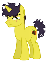 Size: 5165x6372 | Tagged: safe, artist:aborrozakale, derpibooru import, oc, oc:applepup, unofficial characters only, pony, unicorn, absurd resolution, male, scar, simple background, solo, stallion, transparent background, vector