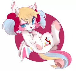 Size: 1200x1130 | Tagged: safe, artist:snow angel, derpibooru import, oc, oc:candy cream, unofficial characters only, bat pony, pony, bat pony oc, female, heart eyes, looking at you, mare, simple background, smiling, solo, white background, wingding eyes