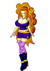 Size: 7024x10000 | Tagged: suggestive, artist:dannyjs611, derpibooru import, adagio dazzle, equestria girls, rainbow rocks, absurd resolution, akira toriyama, big breasts, breasts, busty adagio dazzle, cleavage, dragon ball, dragon ball super, dragon ball z, female, huge breasts, simple background, solo, solo female, style emulation, transparent background