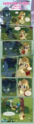 Size: 1919x6887 | Tagged: safe, artist:estories, derpibooru import, discord, oc, oc:alice goldenfeather, oc:penumbra, pegasus, pony, comic:find yourself, bandage, bow, comic, female, gasp, hair bow, mare