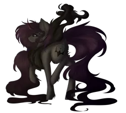 Size: 5000x4500 | Tagged: safe, artist:crazllana, derpibooru import, oc, oc:eclipse, unofficial characters only, pony, unicorn, absurd resolution, black sclera, curved horn, male, offspring, parent:king sombra, parent:twilight sparkle, parents:twibra, raised hoof, simple background, solo, stallion, transparent background