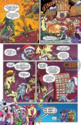 Size: 864x1328 | Tagged: apple bloom, artist:brendahickey, competition, derpibooru import, dragon, flam, flim, flim flam brothers, how the grinch stole christmas, idw, pinkie pie, preview, safe, spike, spoiler:comic, spoiler:comicholiday2017