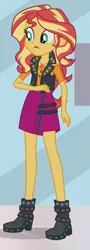 Size: 309x856 | Tagged: safe, derpibooru import, screencap, sunset shimmer, a fine line, equestria girls, equestria girls series, cropped, solo