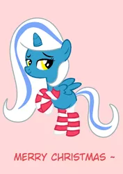 Size: 1000x1414 | Tagged: safe, artist:riofluttershy, derpibooru import, oc, oc:fleurbelle, unofficial characters only, alicorn, pony, adorabelle, alicorn oc, christmas, clothes, cute, female, filly, holiday, socks, striped socks
