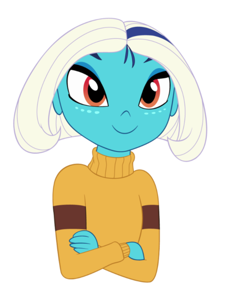 Size: 600x771 | Tagged: safe, artist:queencold, derpibooru import, princess ember, equestria girls, clothes, crossed arms, equestria girls-ified, simple background, solo, sweater, transparent background, turtleneck