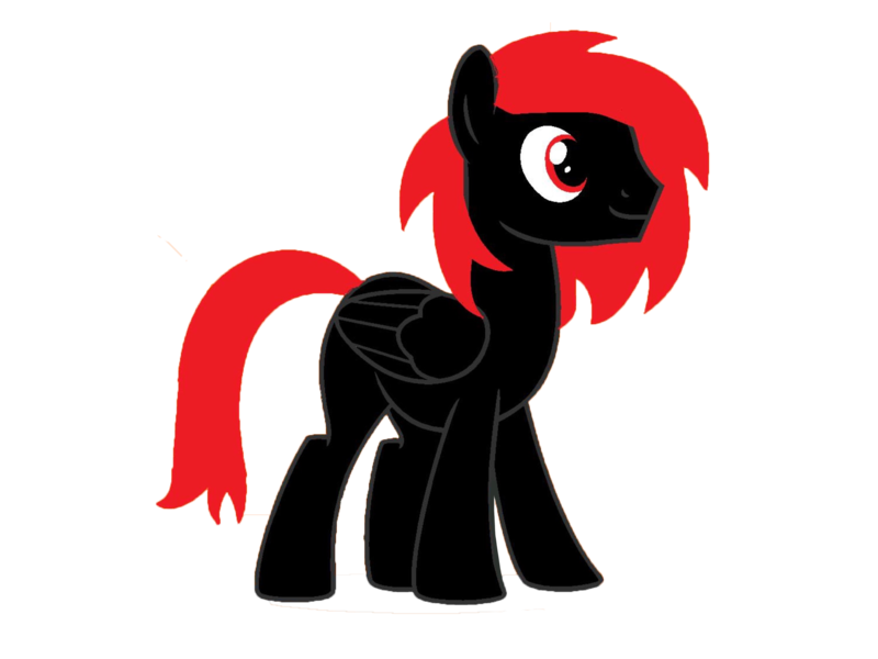 Size: 2048x1536 | Tagged: safe, anonymous artist, derpibooru import, oc, oc:miles scratch, unofficial characters only, pegasus, pony, 2018 community collab, derpibooru community collaboration, happy, male, red and black oc, red eyes, red hair, simple background, tail, transparent background, wings