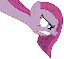 Size: 5760x5340 | Tagged: safe, artist:greenmachine987, derpibooru import, pinkie pie, earth pony, pony, absurd resolution, angry, female, juxtaposition bait, mare, pinkamena diane pie, simple background, solo, transparent background, vector