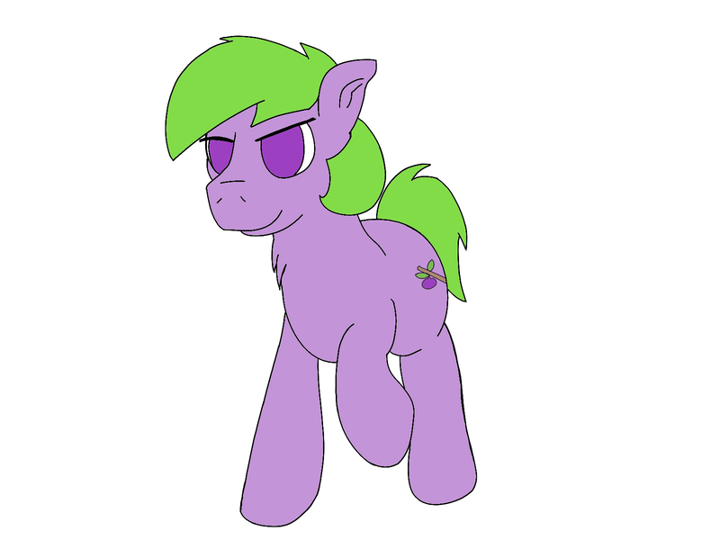 Size: 1600x1200 | Tagged: safe, derpibooru import, oc, oc:fig, unofficial characters only, earth pony, pony, pony town, chest fluff, raised hoof, simple background, smiling, smirk, solo, trotting, white background