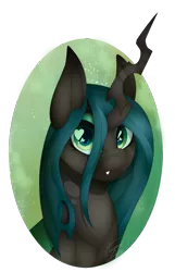 Size: 727x1129 | Tagged: safe, artist:jacobdawz, derpibooru import, queen chrysalis, changeling, changeling queen, bust, cute, cutealis, fangs, female, heart eyes, portrait, signature, simple background, solo, transparent background, wingding eyes