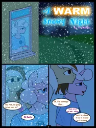 Size: 1500x2000 | Tagged: anthro, artist:timidwithapen, comic, comic:a warm snowy night, derpibooru import, gay, male, oc, oc:andante, oc:pink marshmallow, safe, snow, snowfall, unofficial characters only