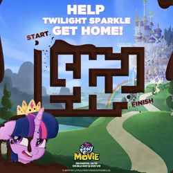 Size: 1200x1200 | Tagged: canterlot, chocolate, crown, derpibooru import, easier than easy, easy, food, insultingly easy, jewelry, logo, maze, maze game, meme, my little pony: the movie, my little pony: the movie logo, regalia, safe, text, twilight sparkle