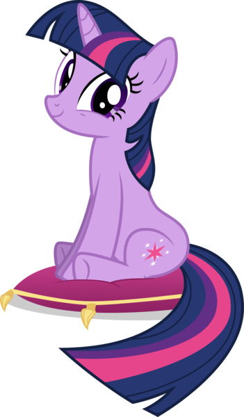 Size: 2612x4460 | Tagged: safe, artist:tomfraggle, derpibooru import, twilight sparkle, pony, unicorn, stare master, cute, female, looking at you, mare, pillow, simple background, sitting, sitting on pillow, smiling, solo, transparent background, unicorn twilight, vector