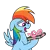 Size: 2000x2000 | Tagged: safe, artist:radek1212, derpibooru import, edit, rainbow dash, pegasus, pony, book, female, happy, holding, holding a book, hoof hold, lidded eyes, mare, present, raised hoof, sfw edit, simple background, solo, trace, transparent background, vector