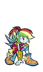 Size: 600x1000 | Tagged: safe, artist:rvceric, derpibooru import, rainbow dash, equestria girls, equestria girls series, super squad goals, clothes, crystal guardian, crystal wings, female, ponied up, simple background, solo, transparent background