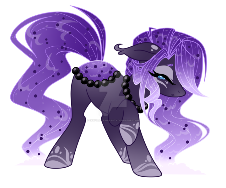 Size: 1280x1067 | Tagged: safe, artist:crystal-tranquility, derpibooru import, oc, oc:night shade, unofficial characters only, original species, pond pony, pony, female, mare, raised hoof, simple background, solo, transparent background, watermark