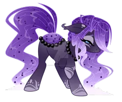 Size: 1280x1067 | Tagged: safe, artist:crystal-tranquility, derpibooru import, oc, oc:night shade, unofficial characters only, original species, pond pony, pony, female, mare, raised hoof, simple background, solo, transparent background, watermark