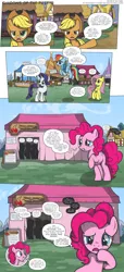 Size: 3000x6606 | Tagged: suggestive, artist:perfectblue97, derpibooru import, applejack, fluttershy, pinkie pie, rainbow dash, rarity, oc, earth pony, pegasus, pony, unicorn, comic:shadows of the past, comic, ponyville, silhouette