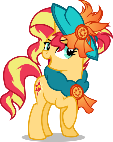 Size: 4000x5010 | Tagged: safe, artist:orin331, derpibooru import, sunset shimmer, pony, dancerverse, absurd resolution, alternate universe, female, hat, mare, raised hoof, simple background, smiling, solo, transparent background