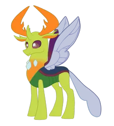 Size: 1024x1135 | Tagged: artist:scraleos, changedling, changeling, changeling king, derpibooru import, king thorax, safe, simple background, solo, thorax, transparent background