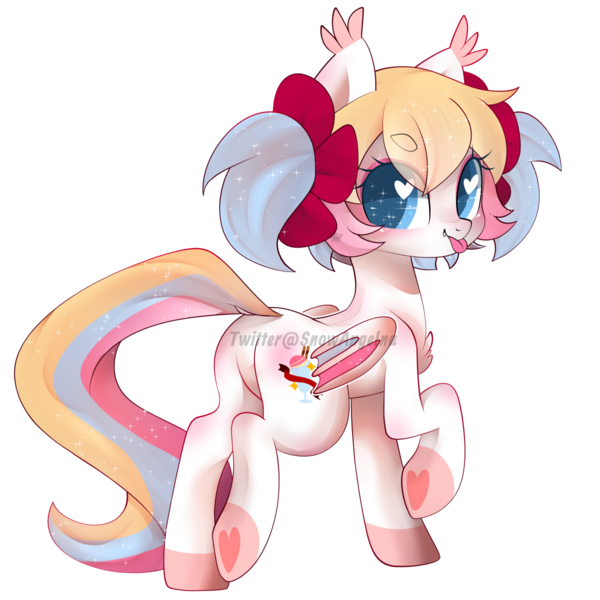 Size: 1200x1200 | Tagged: safe, artist:snow angel, derpibooru import, oc, oc:candy cream, unofficial characters only, bat pony, pony, bat pony oc, dock, female, heart eyes, looking back, mare, plot, raised hoof, raised leg, simple background, smiling, solo, tongue out, transparent background, watermark, wingding eyes