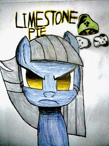 Size: 1536x2048 | Tagged: safe, artist:superhypersonic2000, derpibooru import, limestone pie, earth pony, pony, bust, female, glare, grumpy, looking at you, mare, portrait, simple background, solo, traditional art, white background
