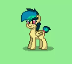 Size: 1200x1076 | Tagged: safe, artist:pinkamenapie3333, derpibooru import, edit, oc, oc:apogee, unofficial characters only, pegasus, pony, pony town, cute, eyelashes, female, filly, fixed, pixel art, tail bun, teenager