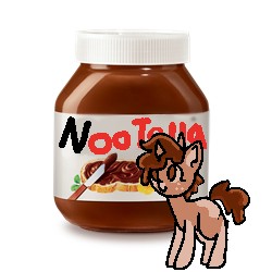 Size: 250x250 | Tagged: artist:nootaz, derpibooru import, food, nutella, oc, oc:nootaz, safe, simple background, transparent background, unofficial characters only
