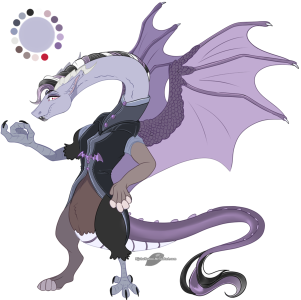 Size: 1100x1096 | Tagged: artist:bijutsuyoukai, derpibooru import, draconequus, draconequus oc, interspecies offspring, oc, oc:existential shade, offspring, parent:discord, parent:inky rose, parents:inkycord, reference sheet, safe, simple background, solo, transparent background, unofficial characters only