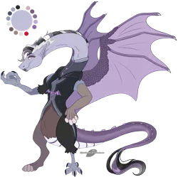 Size: 1100x1096 | Tagged: artist:bijutsuyoukai, derpibooru import, draconequus, draconequus oc, interspecies offspring, oc, oc:existential shade, offspring, parent:discord, parent:inky rose, parents:inkycord, reference sheet, safe, simple background, solo, transparent background, unofficial characters only