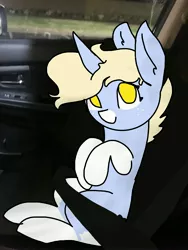 Size: 3024x4032 | Tagged: safe, artist:nootaz, derpibooru import, oc, oc:nootaz, unofficial characters only, car, irl, photo, ponies in real life, ponified animal photo, seatbelt