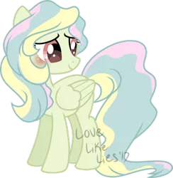 Size: 600x615 | Tagged: safe, artist:lovelikelies, derpibooru import, oc, oc:haze hover, unofficial characters only, pegasus, pony, base used, blushing, magical lesbian spawn, multicolored hair, next generation, offspring, parent:fluttershy, parent:vapor trail, parents:vaporshy
